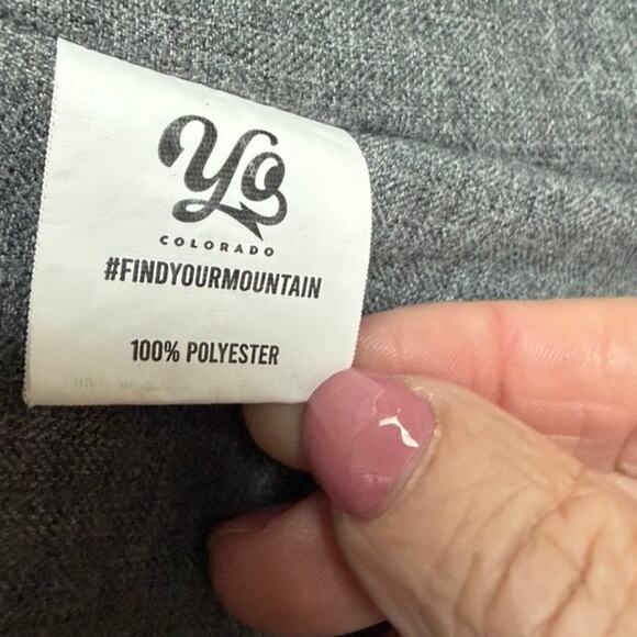 YO COLORADO Hooded Puffer Jacket Colorblock Retro Stripe Maroon Beige S/M - Picture 9 of 11